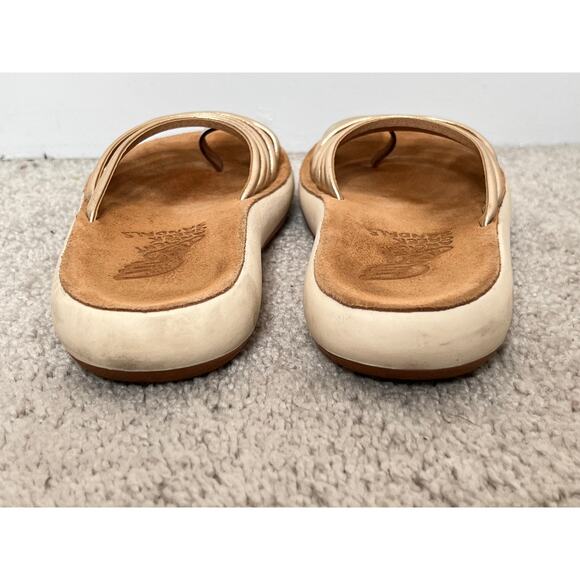 Ancient Greek Hypatia Leather Comfort Strappy Sandals Brown/Metallic Womens 35 - Picture 5 of 10